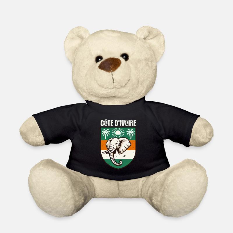 Carte avec le drapeau de la Côte d’Ivoire, - Nounours - noir