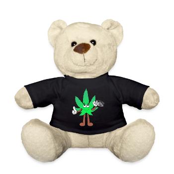 Der Bloom - Weed Cannabis Stoned Hanf Marihuana - Teddy - Schwarz - Vorne