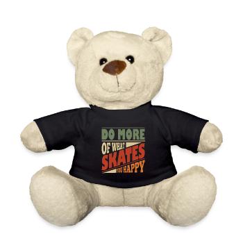 Skateboarding Skateboard Design For Skateboarder - Teddy Bear - black - Front