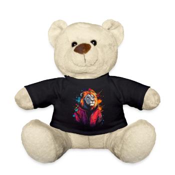 Hip Hop Lion Vintage Urban Streetwear - Teddy Bear - black - Front
