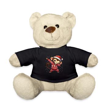 Weihnachten Affe Schimpanse Hässlich Weihnachten - Teddy - Schwarz - Vorne