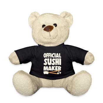 Sushi Lover Fabricant officiel de sushis - Nounours - noir - Devant