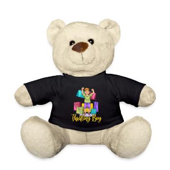 Thrift Shopper Thrifting Boy Thrift Store - Teddy Bear - black - Front