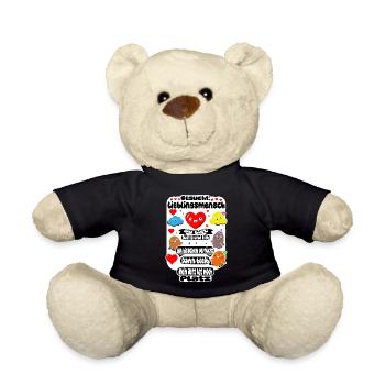 Gesucht: Lieblingsmensch – Herz Design - Teddy - Schwarz - Vorne