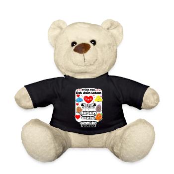 Trink Tee – Folge dem Regenbogen - Teddy - Schwarz - Vorne