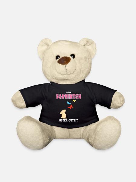 Badmintonerin Ostern Outfit Badminton Spielerin - Teddy - Schwarz