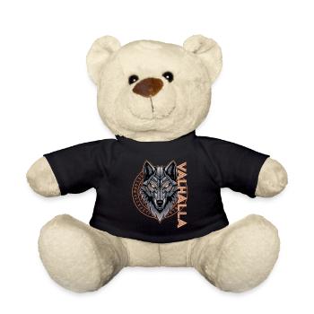 Nordischer Wolf Valhalla Runen Design - Teddy - Schwarz - Vorne