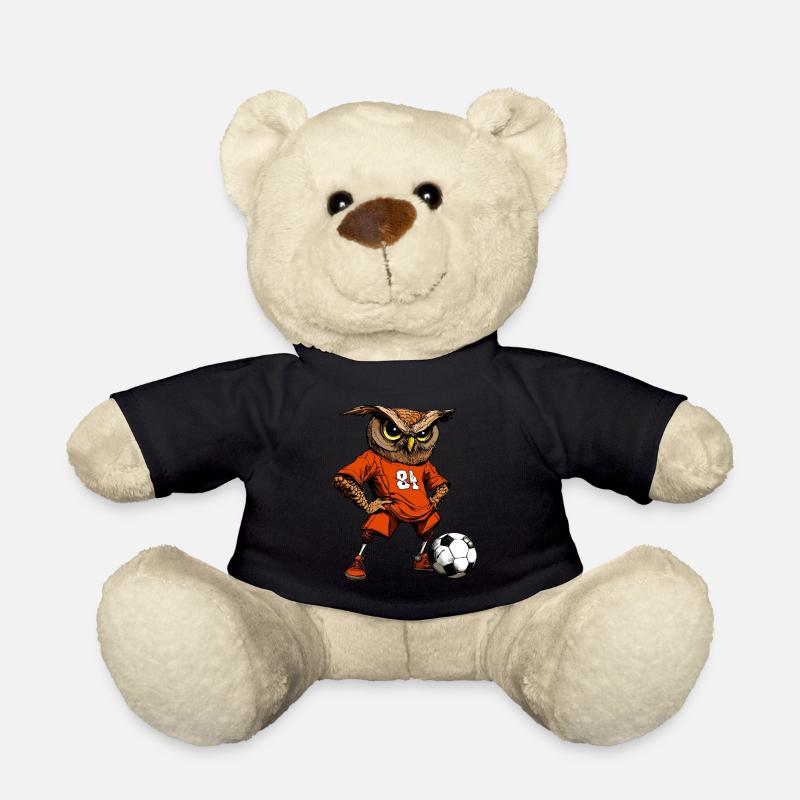 Fussball Eule - Teddy - Schwarz