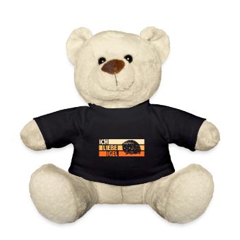 Tiermotiv Igel - Teddy - Schwarz - Vorne