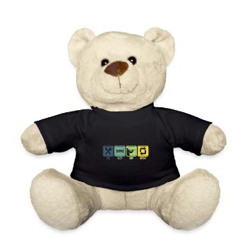 Jagen Jagdspruch & Jäger Geschenkidee - Teddy - Schwarz - Vorne