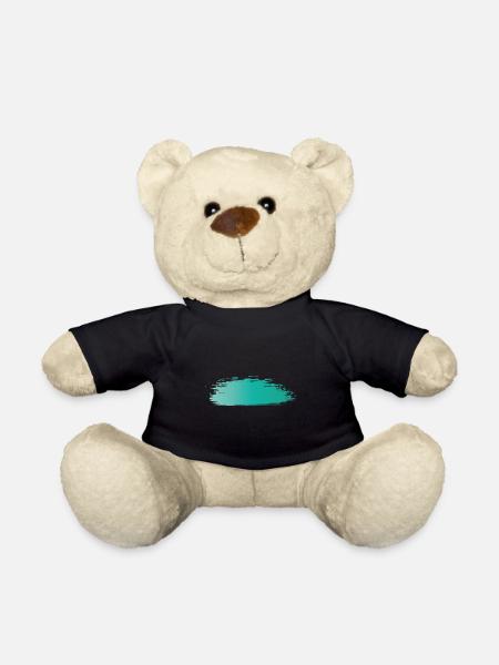 Farbe Klecks Spritzer Maler Geschenk bunt Strich - Teddy - Schwarz