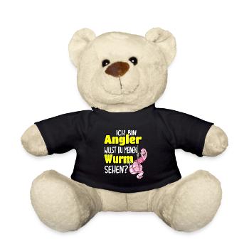 Angler - Ich bin Angler willst du meinen Wurm - Teddy - Schwarz - Vorne