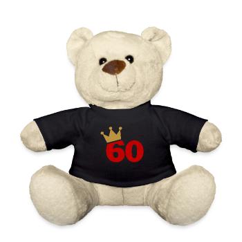 60th birthday - Teddy Bear - black - Front
