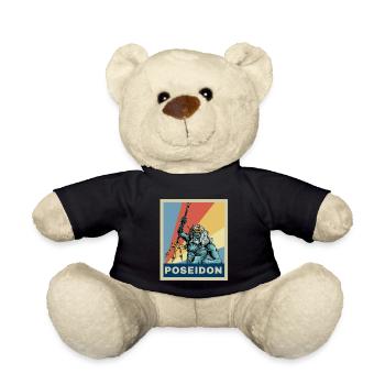 Vintage Retro Poseidon Griechische Mythologie Geschenk - Teddy - Schwarz - Vorne