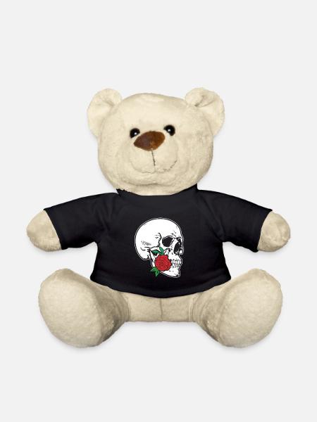 Skull - Teddy Bear - black