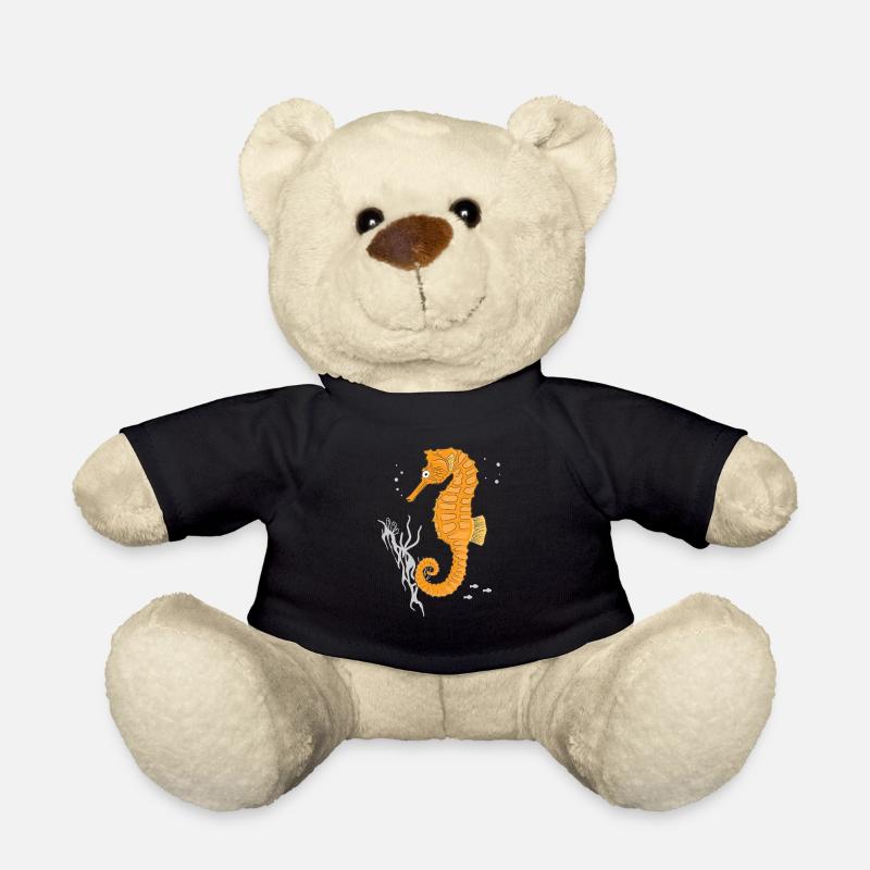 Seepferdchen Seepferd Geschenk - Teddy - Schwarz