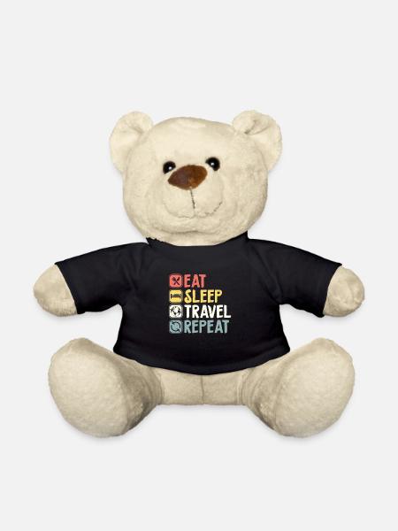 Reisen Welt erkunden Weltenbummler Reise erkunden - Teddy - Schwarz