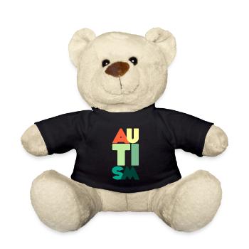 Autismus - Teddy - Schwarz - Vorne