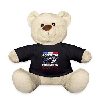 Schulkind 2021 Einschulung Polizei Junge Geschenk - Teddy - Schwarz - Vorne