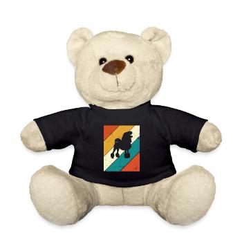 Poodle dog lover Retro vintage Gift idea - Teddy Bear - black - Front