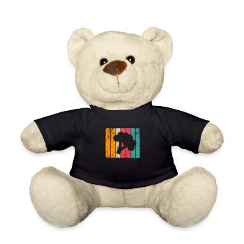 Broccoli Vegan Lover Retro Healthy Gift idea - Teddy - Schwarz - Vorne