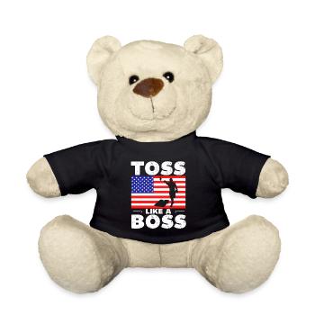 Toss like a boss - funny cornhole - Teddy Bear - black - Front