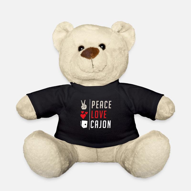Peace Love Cajon Instrument Cajon Drum - Teddy - Schwarz