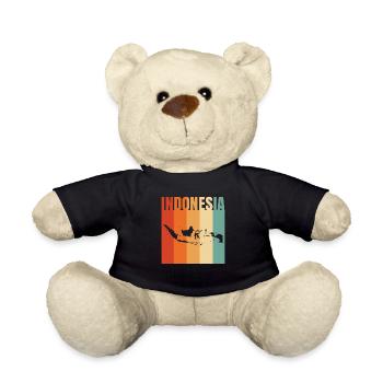 Indonesien Stadtbild Geschenk - Teddy - Schwarz - Vorne