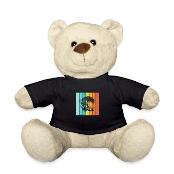 Mushroom Fungal Lover Retro Fungi Forest Gift idea - Teddy Bear - black - Front