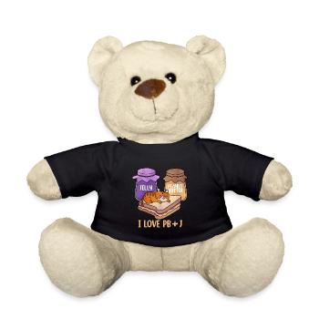 Erdnussbutter Peanut Butter Marmelade Geschenk - Teddy - Schwarz - Vorne