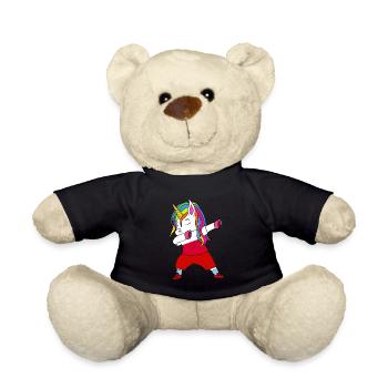 Poland football-dabbing gift - Teddy Bear - black - Front