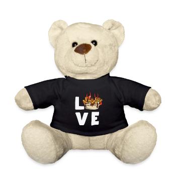 Kanadische Poutine Pommes Frites Mittagessen - Teddy - Schwarz - Vorne