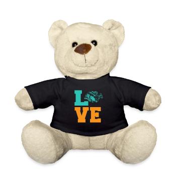 Piranha-Geschenkidee - Teddy - Schwarz - Vorne