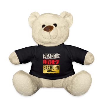 Peace Love Saxhorn Musical Instrument - Teddy - Schwarz - Vorne