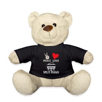 Split Piano Musical Instrument Pianists - Teddy Bear - black - Front