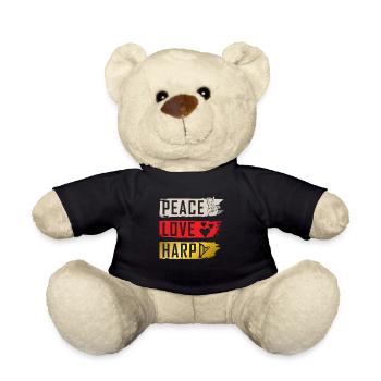 Peace Love Harp Musical Instrument - Teddy - Schwarz - Vorne