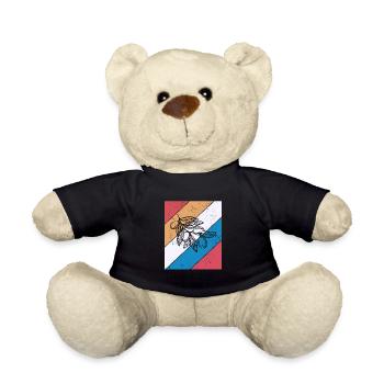 Olive food oil Retro Vegetarian Gift idea - Teddy - Schwarz - Vorne