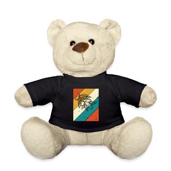 Olive food oil Retro Vegetarian Gift idea - Teddy - Schwarz - Vorne