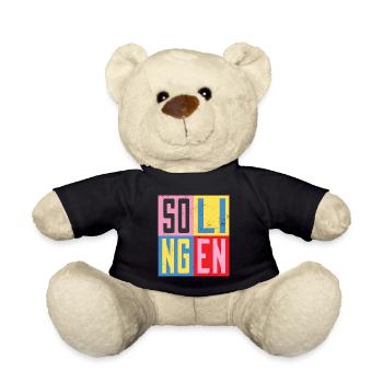 Solingen Städte Design - Teddy - Schwarz - Vorne