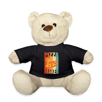 Pizza Maker Pizza Maker Pizza Love - Teddy Bear - black - Front