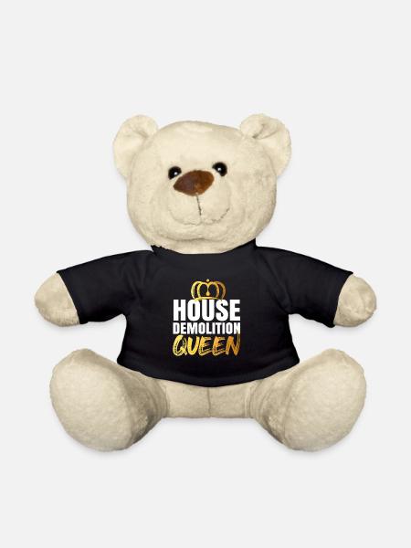 Haus Zerstörung Renovierung Geschenk - Teddy - Schwarz