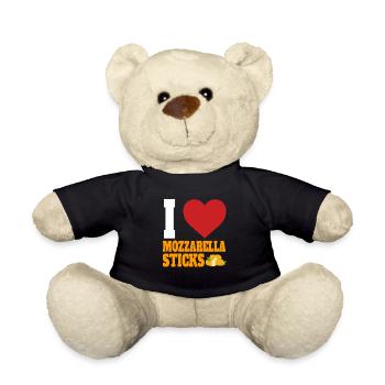 Ich liebe Mozzarella-Sticks - Teddy - Schwarz - Vorne