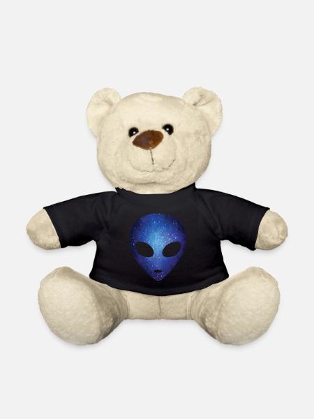 Psychedelic Alien Head Kosmische Galaxie Weltraum - Teddy - Schwarz