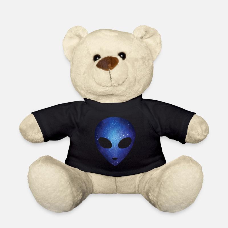 Psychedelic Alien Head Kosmische Galaxie Weltraum - Teddy - Schwarz