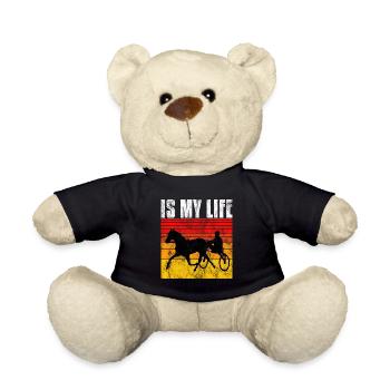 Ma vie est-elle Trabreiter Trabrennen Trabreiten Retro - Nounours - noir - Devant