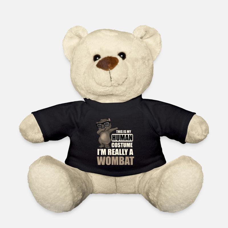 Wombat Wombats Plumbeutler Geschenk - Teddy - Schwarz