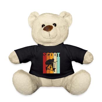 Scooter Scooter Scooter Gift - Teddy Bear - black - Front