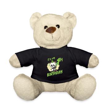Es ist mein 7. Geburtstag Panda - Teddy - Schwarz - Vorne
