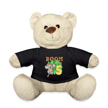 5. Geburtstag Koala - Teddy - Schwarz - Vorne