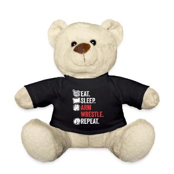 Eat Sleep Arm Wrestle Repeat Awesome Arm Wrestling - Teddy - Schwarz - Vorne